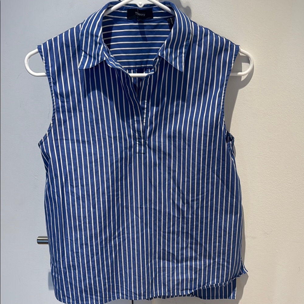 Theory Stripe Cotton Polo Shirt XS/P